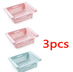 Stretchable Multifunction Refrigerator Storage Basket