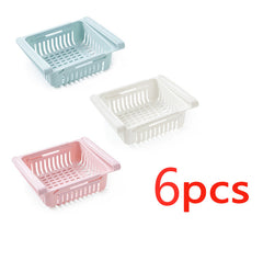 Stretchable Multifunction Refrigerator Storage Basket
